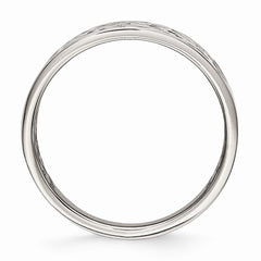 Stainless Steel Polished Cut-out design Ring