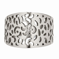 Stainless Steel Polished Cut-out design Ring