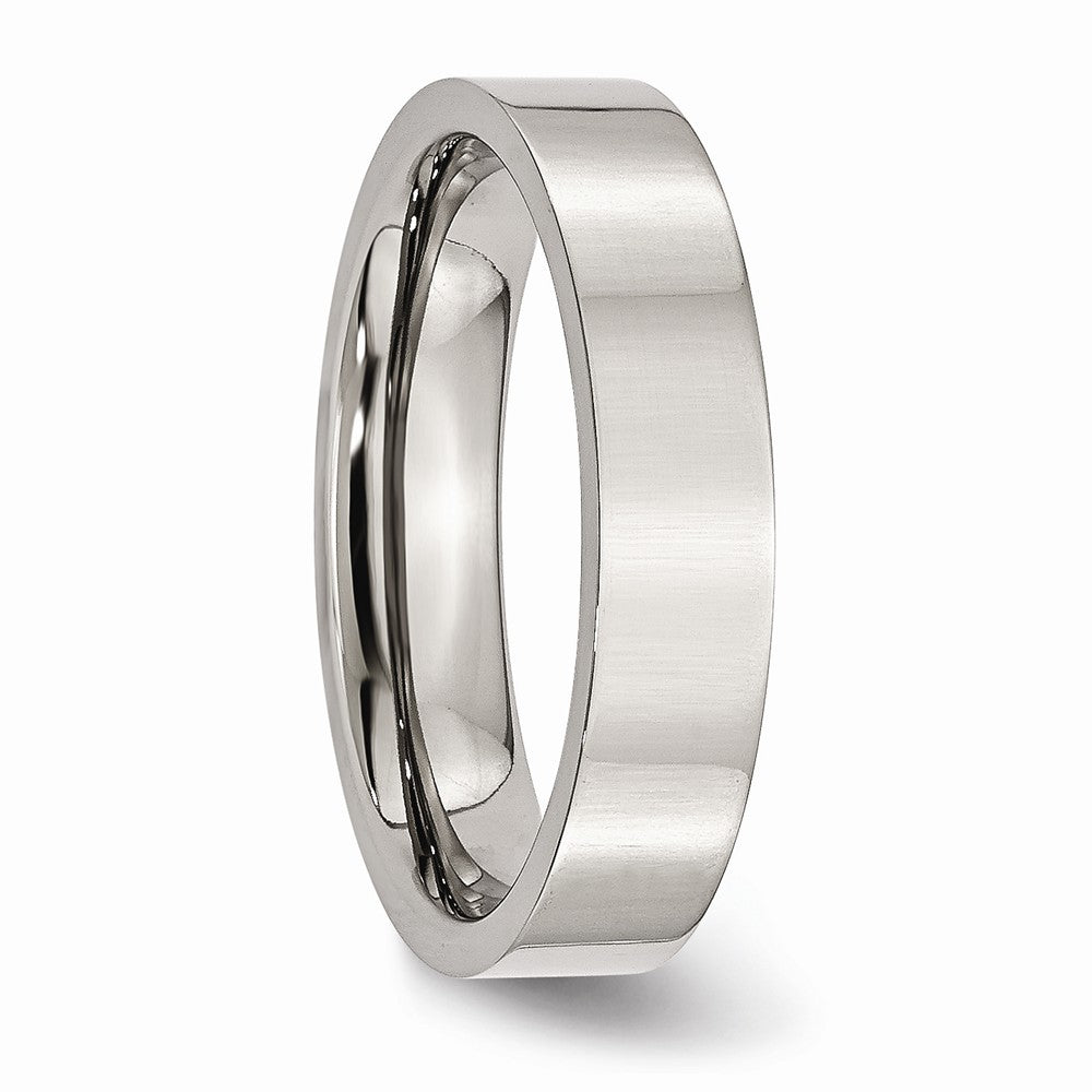 Stainless Steel Flat 5mm Polished Band