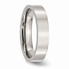 Stainless Steel Flat 5mm Polished Band