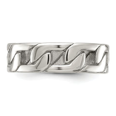 Stainless Steel Polished Chain Style 7mm Band