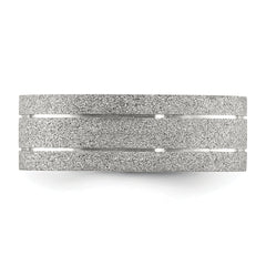 Stainless Steel Polished Laser-cut and Grooved 8mm Band