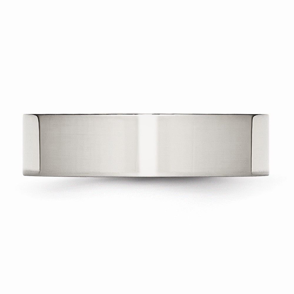 Stainless Steel Flat 6mm Polished Band