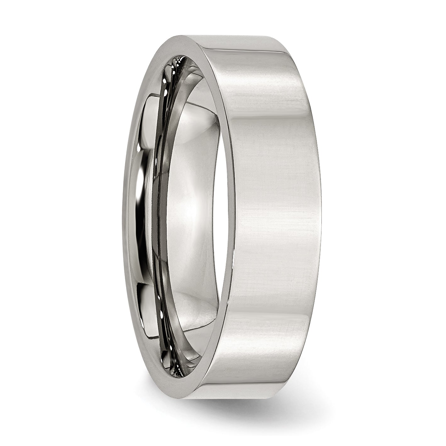 Stainless Steel Polished 6mm Flat Band