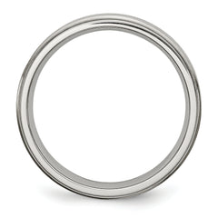 Stainless Steel Brushed and Polished 6mm Grooved Edge Band