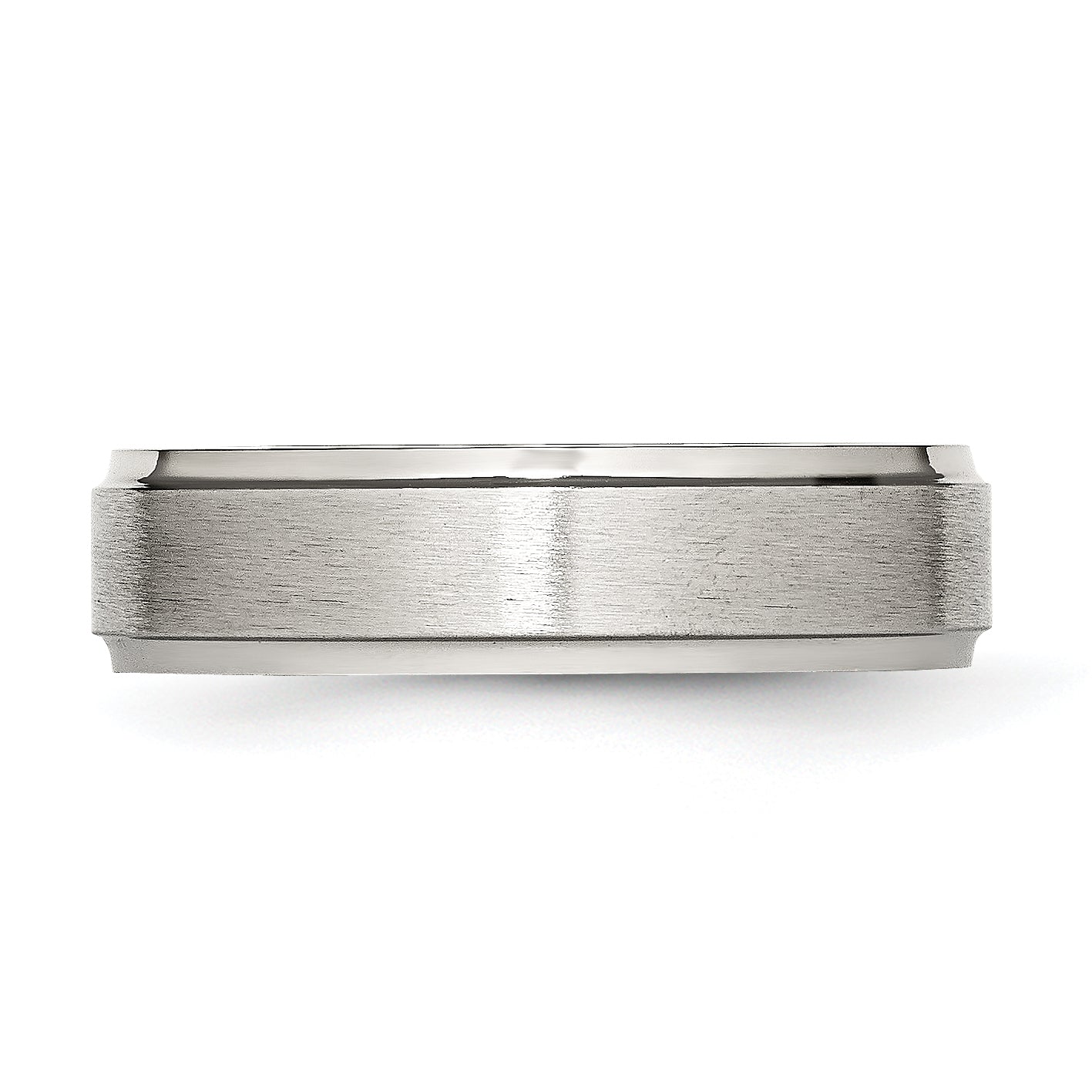 Stainless Steel Brushed and Polished 6mm Grooved Edge Band