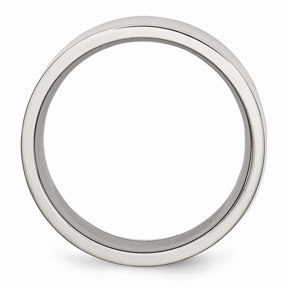 Stainless Steel Flat 8mm Polished Band