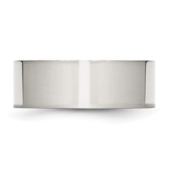 Stainless Steel Polished 8mm Flat Band