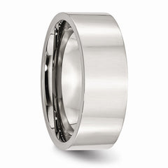 Stainless Steel Flat 8mm Polished Band