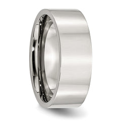 Stainless Steel Polished 8mm Flat Band