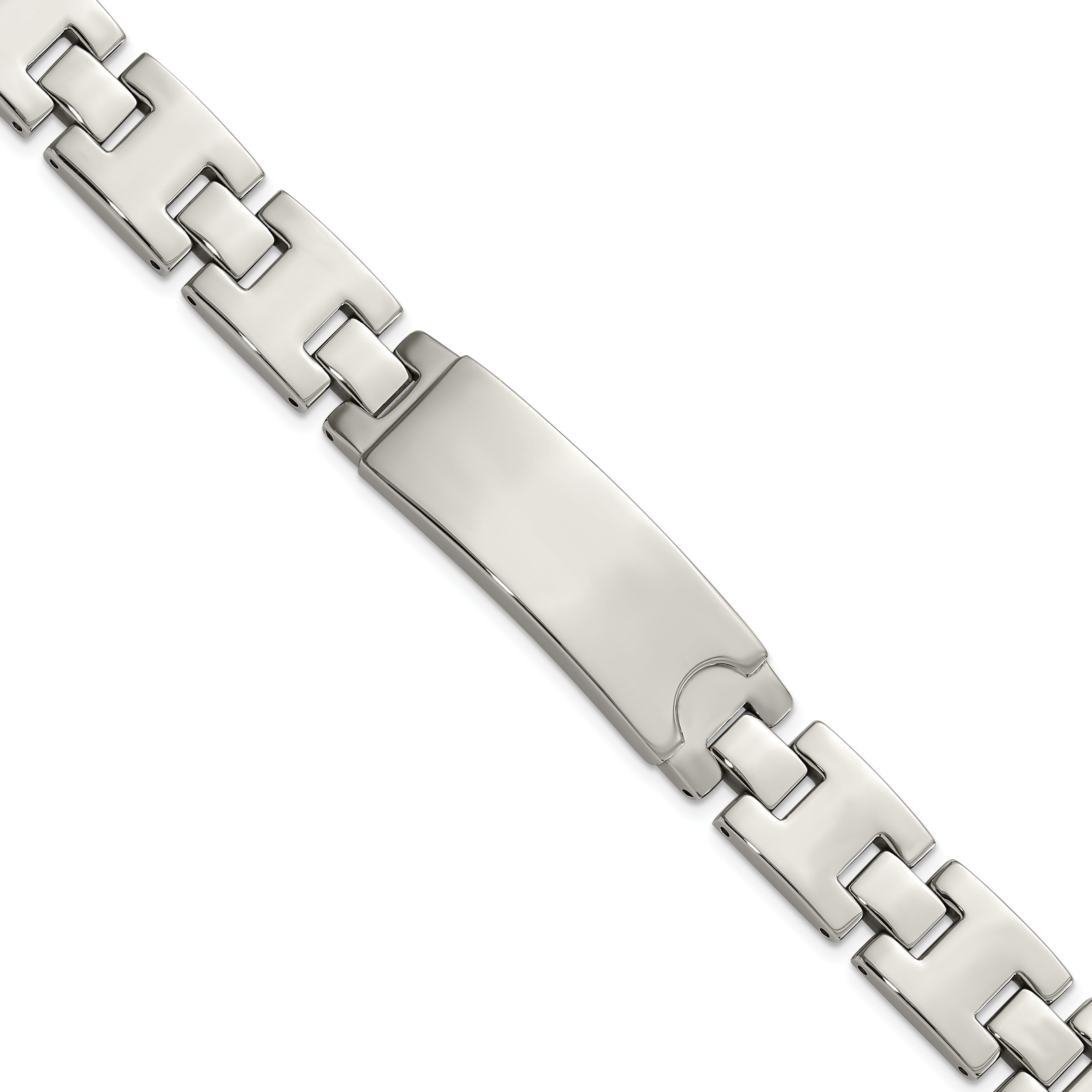 Stainless Steel Polished ID Plate Bracelet