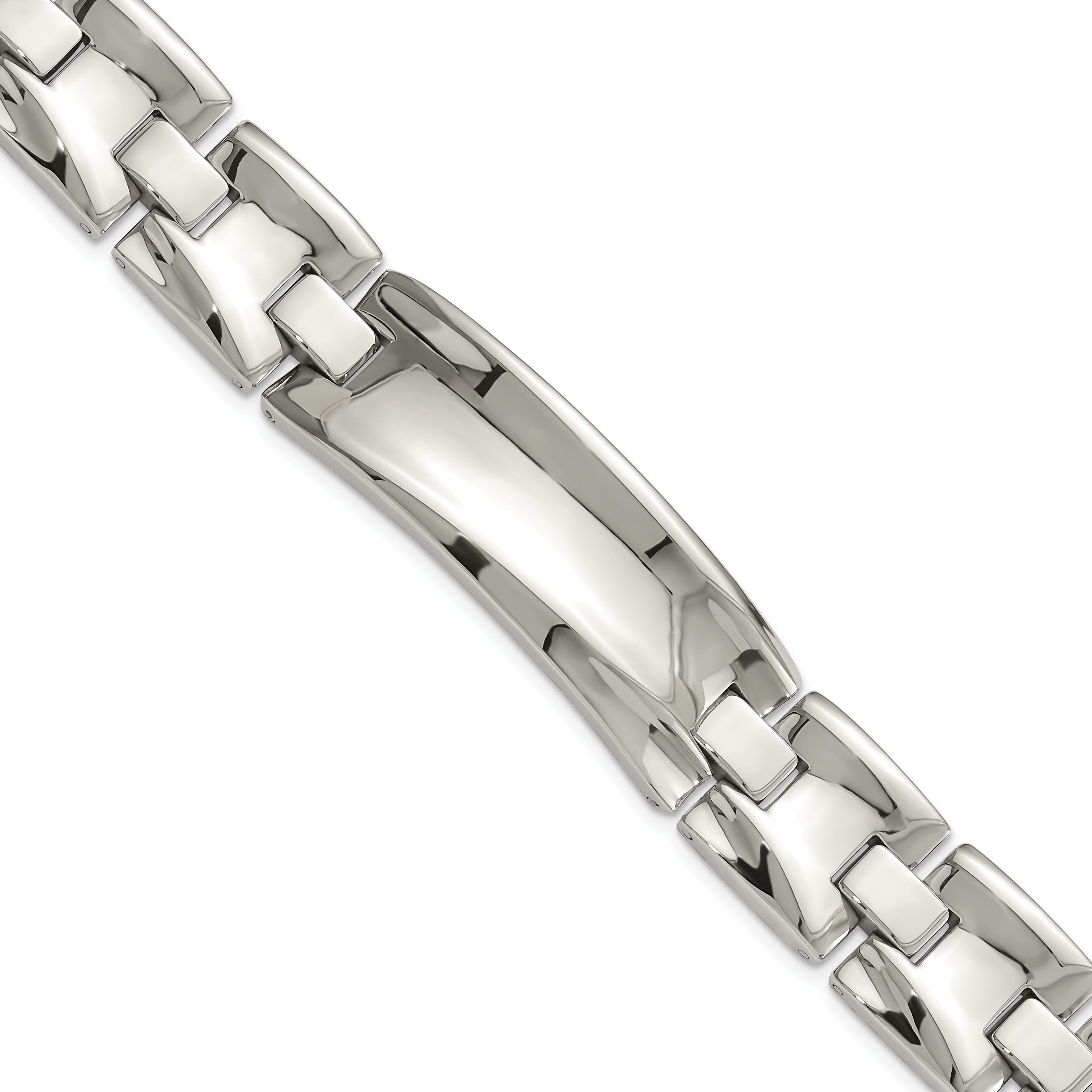 Stainless Steel Polished Link ID Bracelet