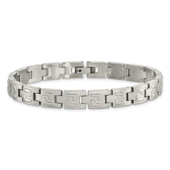 Chisel Stainless Steel Brushed and Polished 8.5 inch Link Bracelet