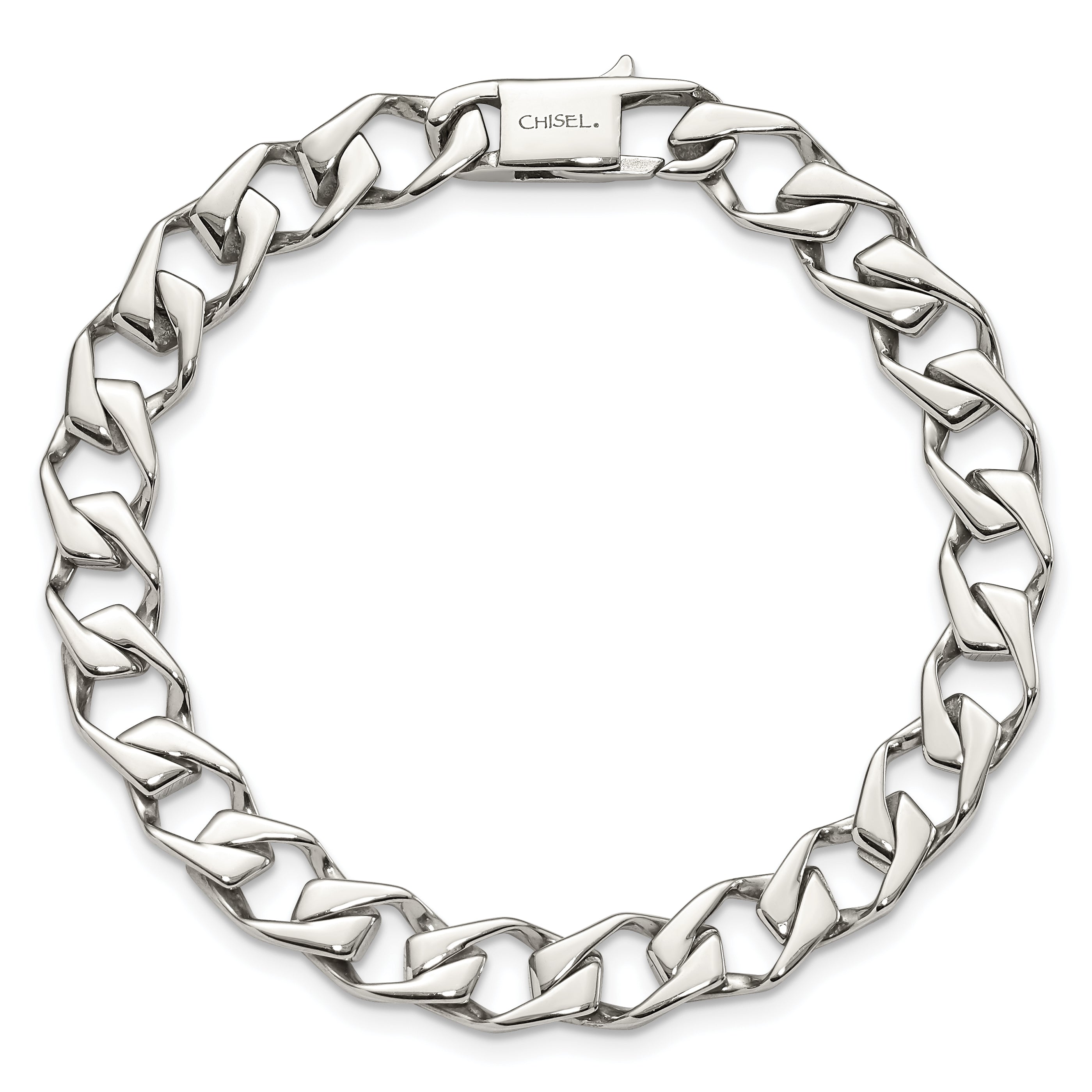 Chisel Stainless Steel Polished 8.5 inch Fancy Link Bracelet