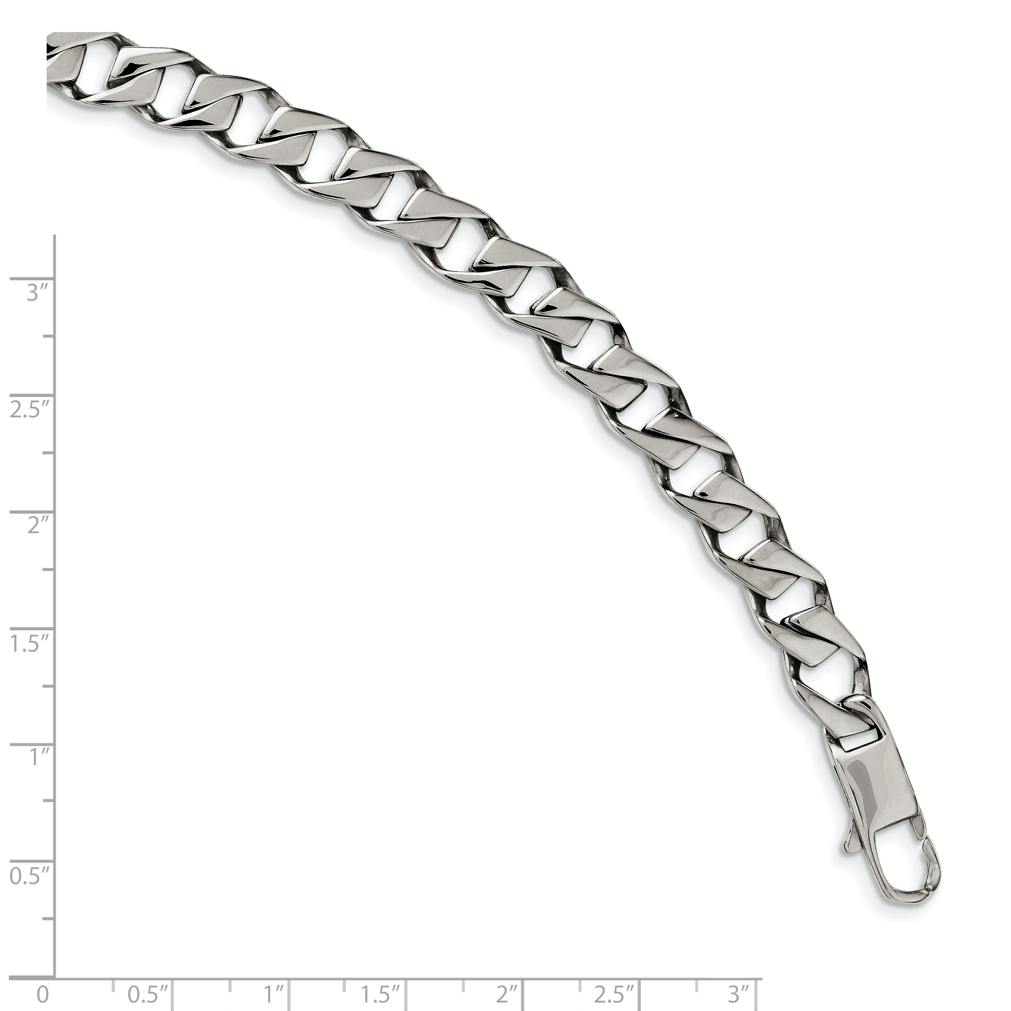 Chisel Stainless Steel Polished 8.5 inch Fancy Link Bracelet