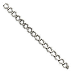 Chisel Stainless Steel Polished 8.5 inch Fancy Open Link Bracelet