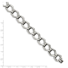 Chisel Stainless Steel Polished 8.5 inch Fancy Open Link Bracelet