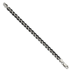 Chisel Stainless Steel Polished Black IP-plated 8.25 inch Bracelet