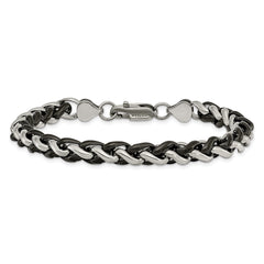 Chisel Stainless Steel Polished Black IP-plated 8.25 inch Bracelet