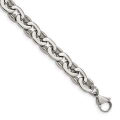 Chisel Stainless Steel Polished 8.25 inch Oval Link Bracelet