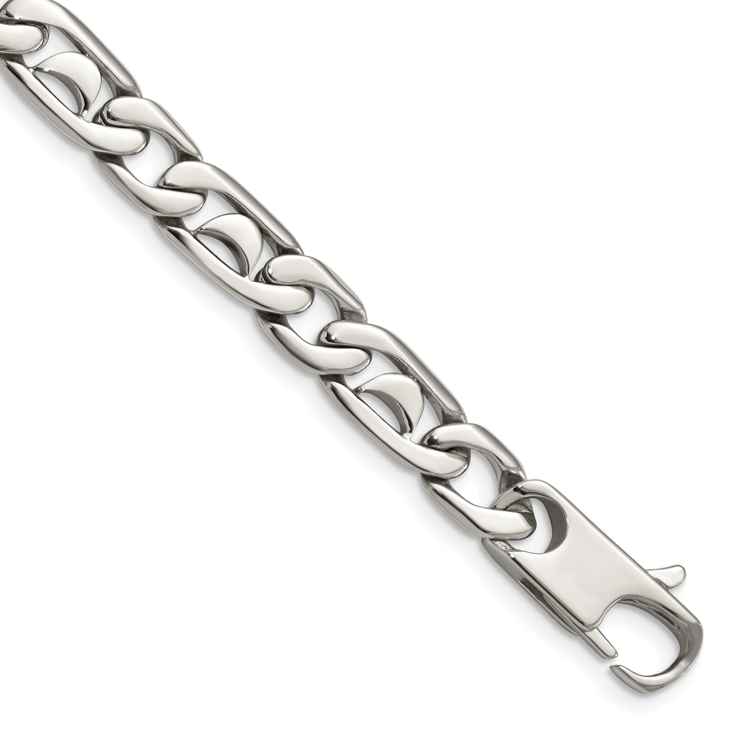 Chisel Stainless Steel Polished 8.5 inch Fancy Link Bracelet