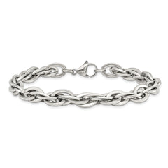 Chisel Stainless Steel Polished 8 inch Oval Links Bracelet