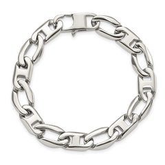 Chisel Stainless Steel Polished 8.5 inch Open Link Bracelet