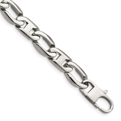 Chisel Stainless Steel Polished 8.5 inch Open Link Bracelet