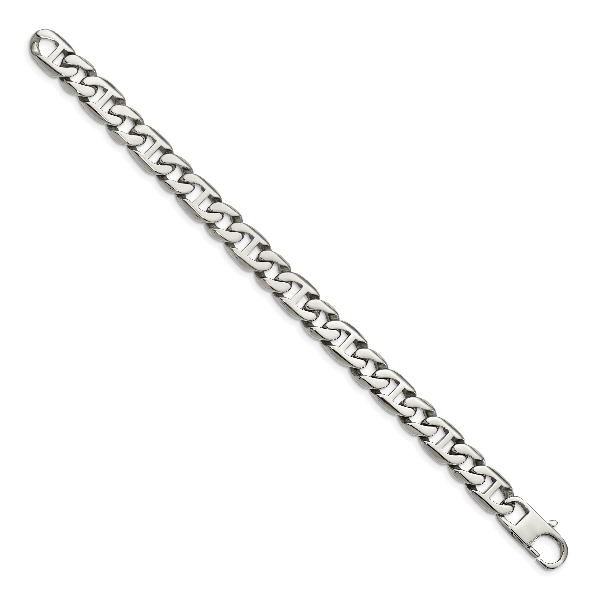 Chisel Stainless Steel Polished 8.25 inch Link Bracelet