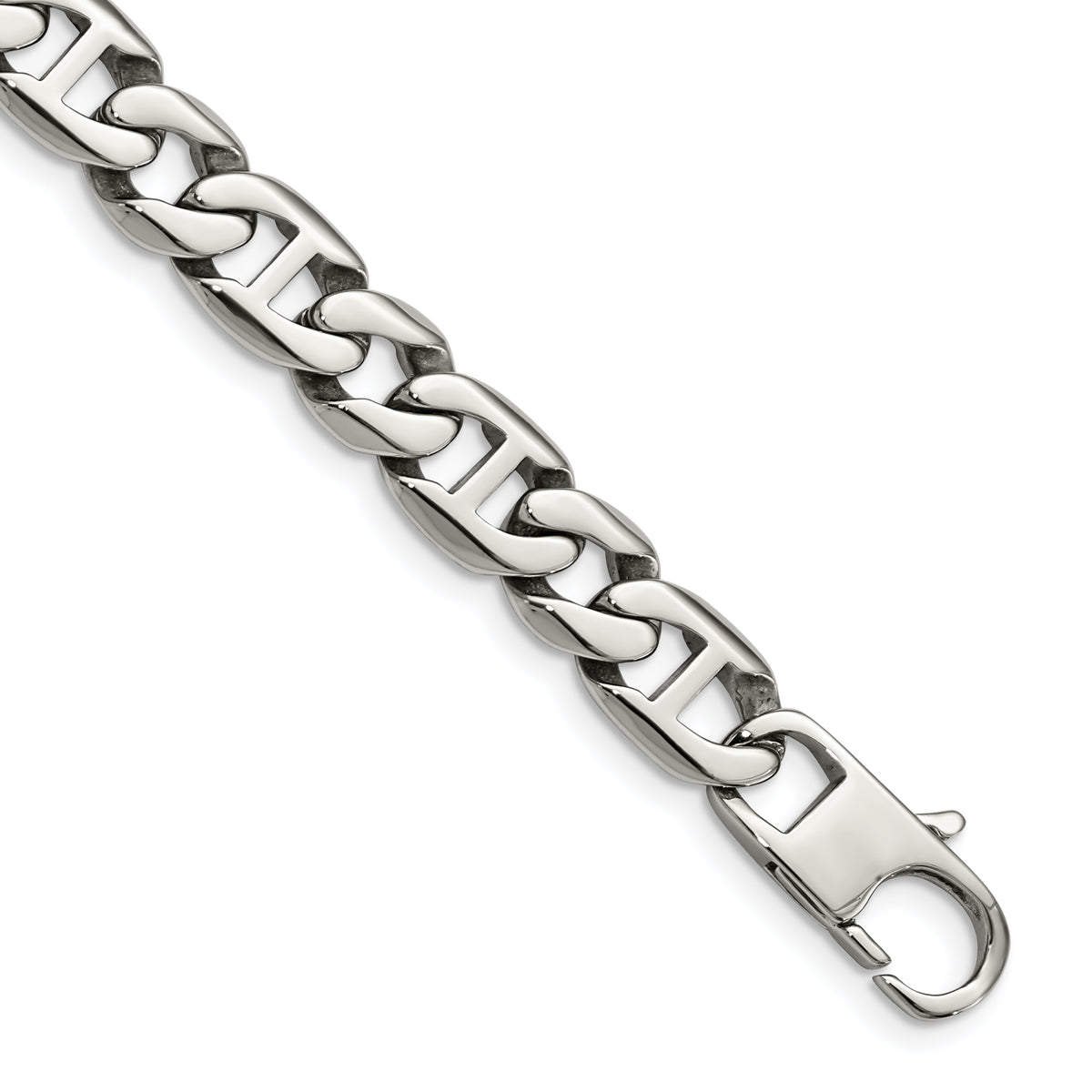 Chisel Stainless Steel Polished 8.25 inch Link Bracelet