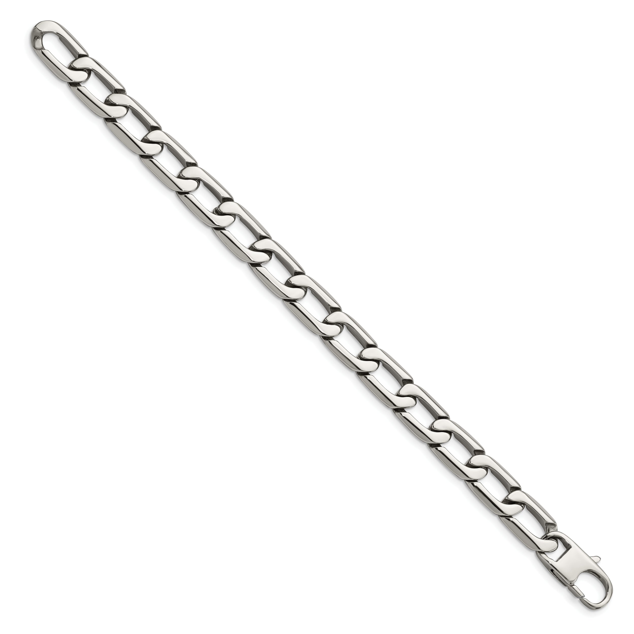 Chisel Stainless Steel Polished 8.5 inch Open Link Bracelet