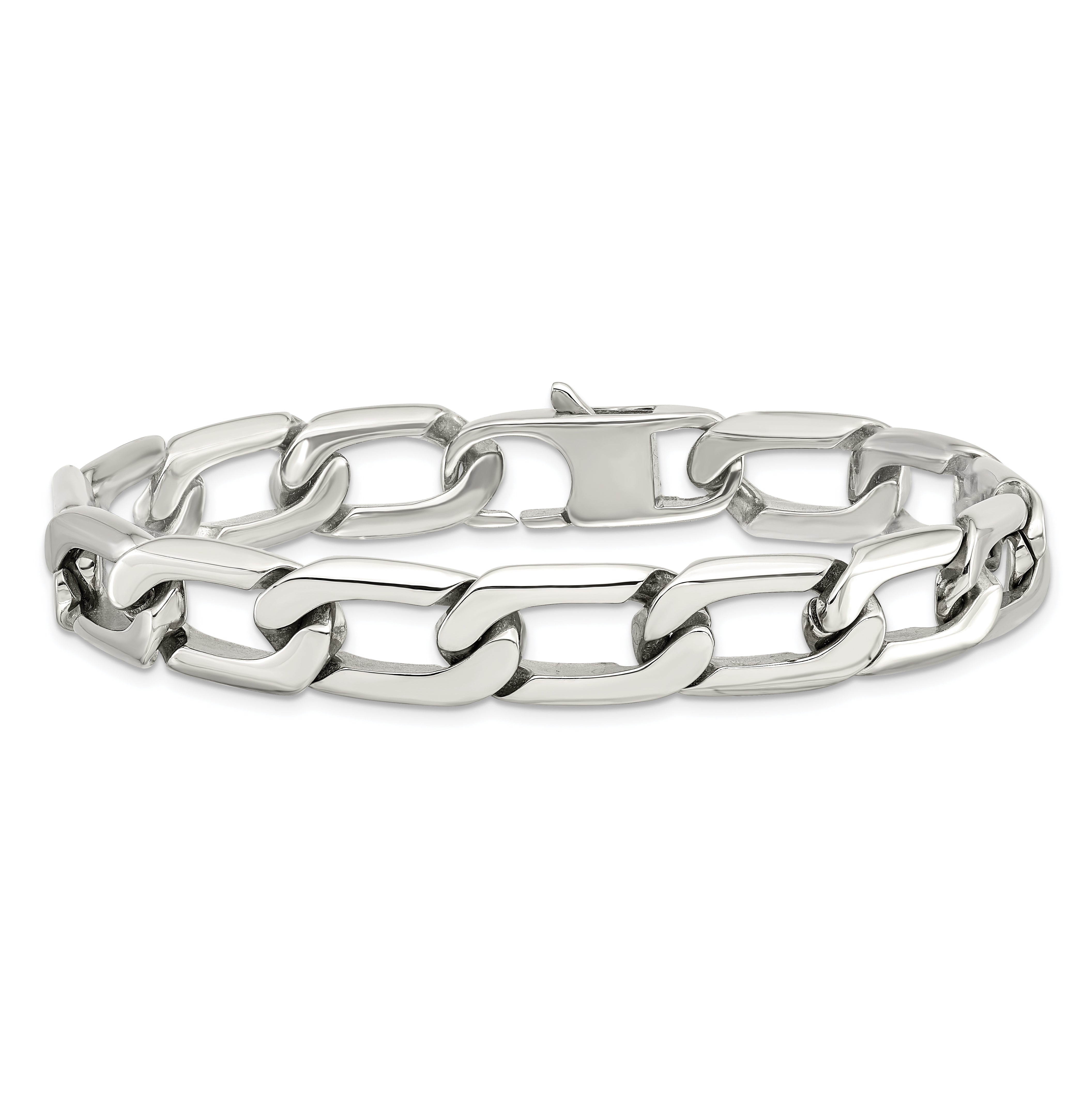 Chisel Stainless Steel Polished 8.5 inch Open Link Bracelet