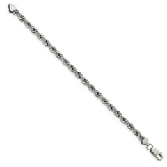 Chisel Stainless Steel Polished 6mm 8.5 inch Rope Bracelet