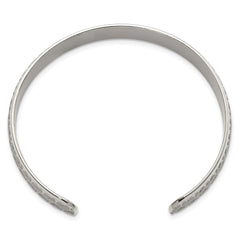 Stainless Steel Polished & Laser-cut Hearts Cuff Bangle