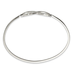 Chisel Stainless Steel Polished with CZ Infinity Symbol Bangle