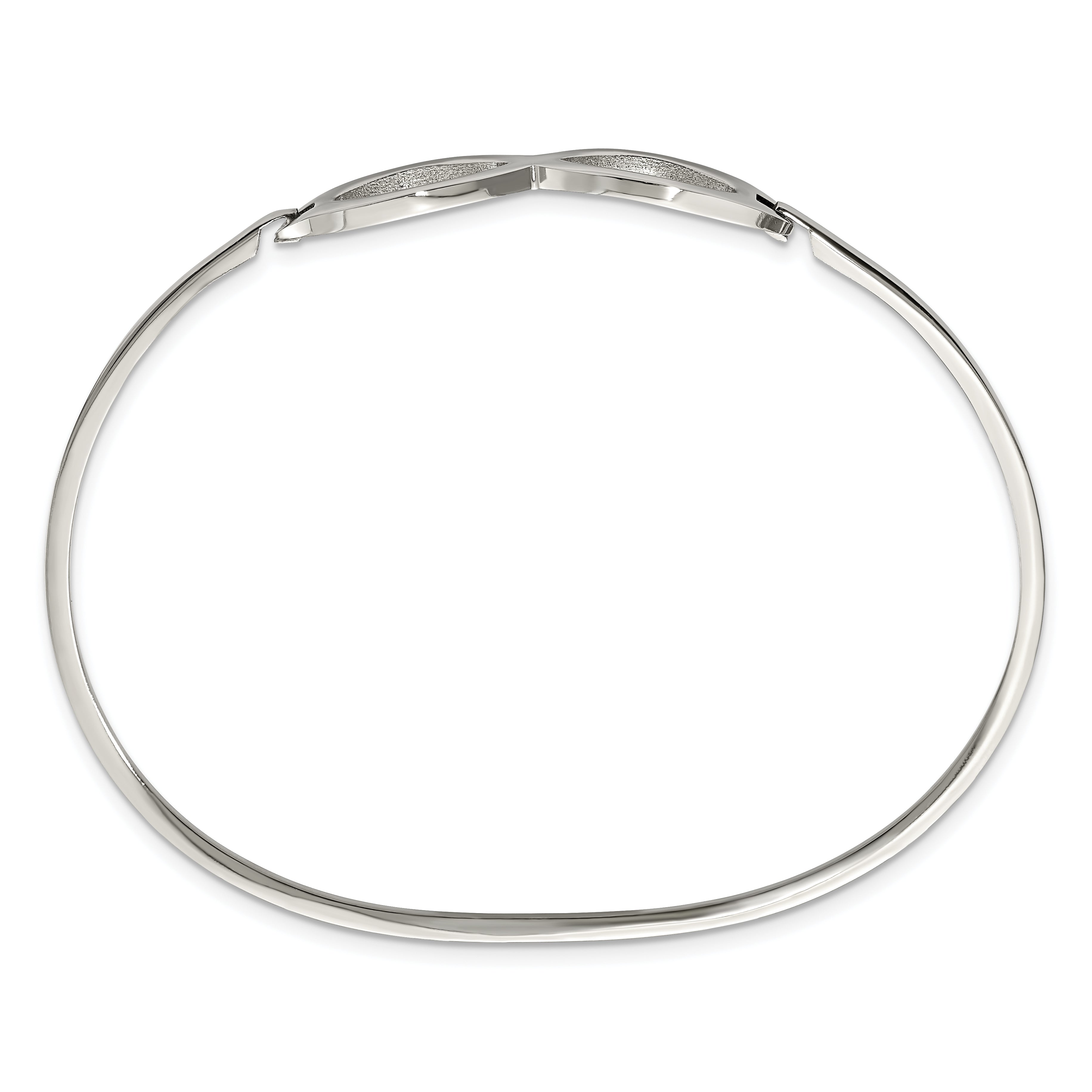 Chisel Stainless Steel Polished Infinity Symbol Bangle