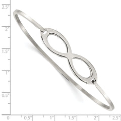 Chisel Stainless Steel Polished Infinity Symbol Bangle