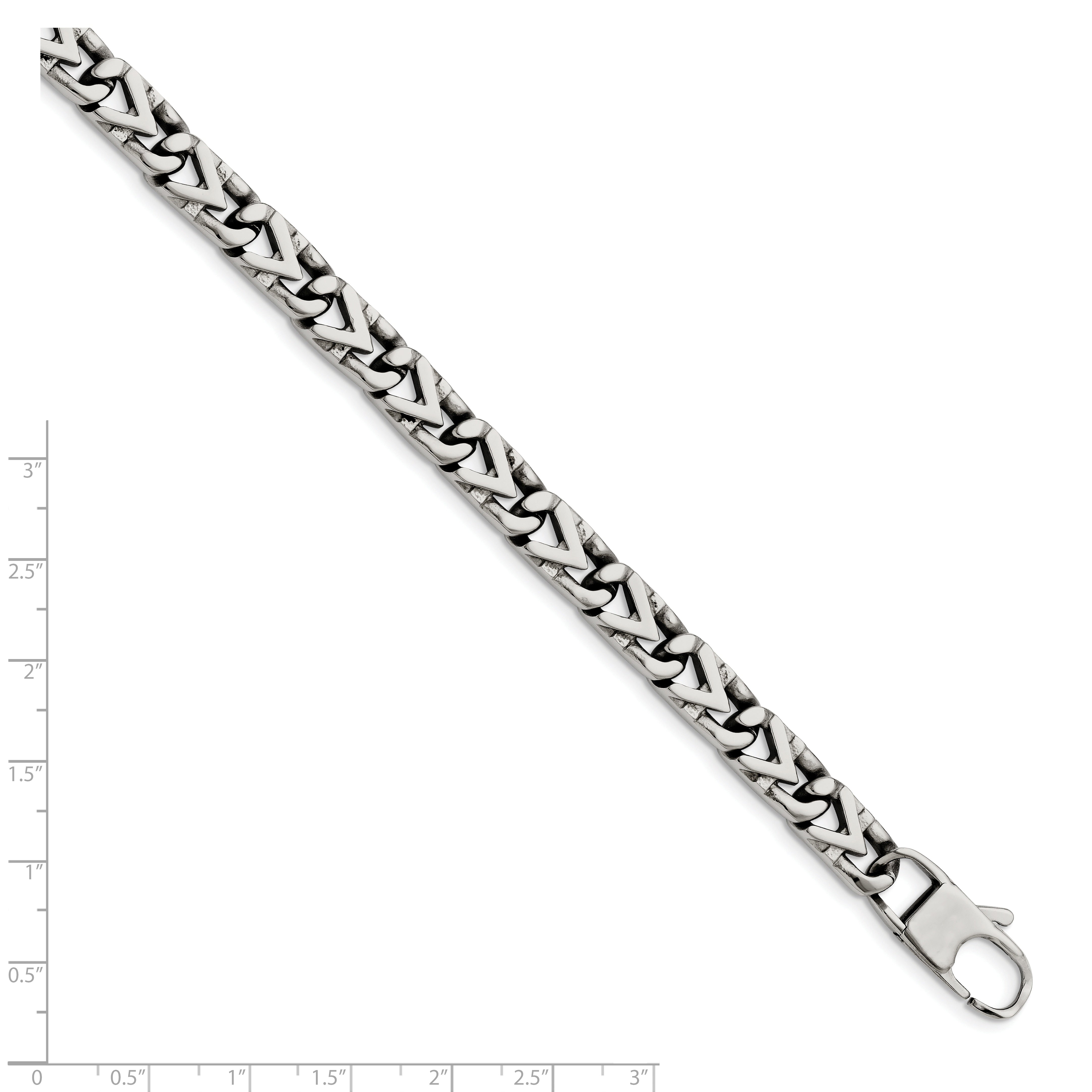 Chisel Stainless Steel Polished 8mm 8.5 inch Fancy Link Bracelet