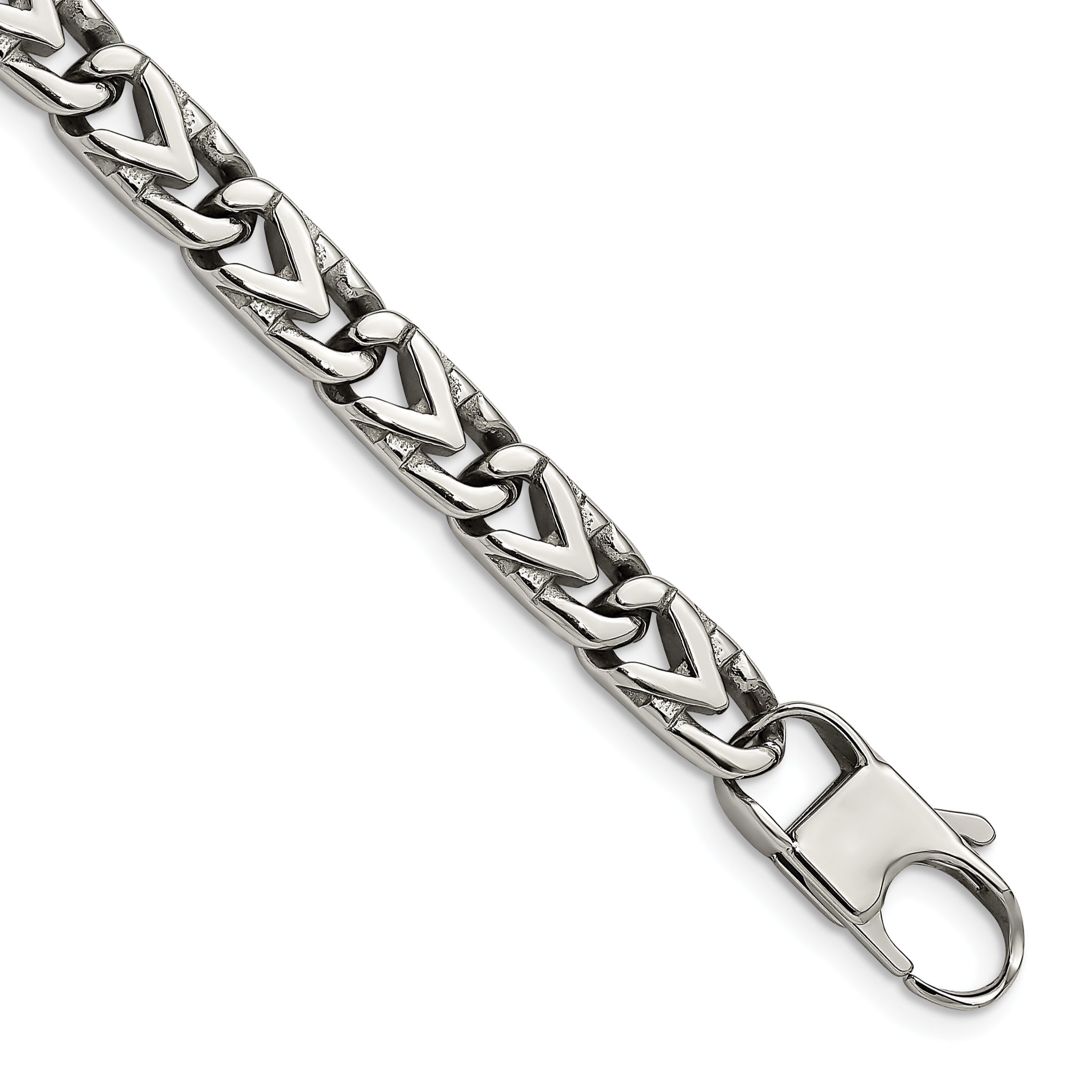 Chisel Stainless Steel Polished 8mm 8.5 inch Fancy Link Bracelet