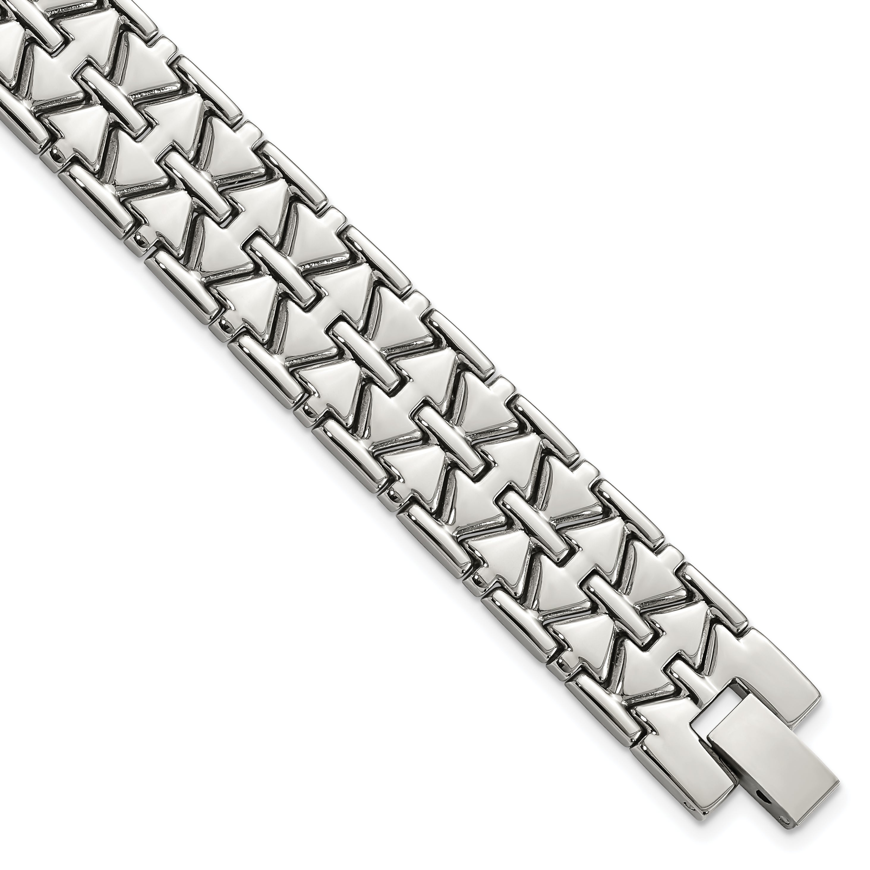 Stainless Steel Polished Fancy Link 7.5in Bracelet