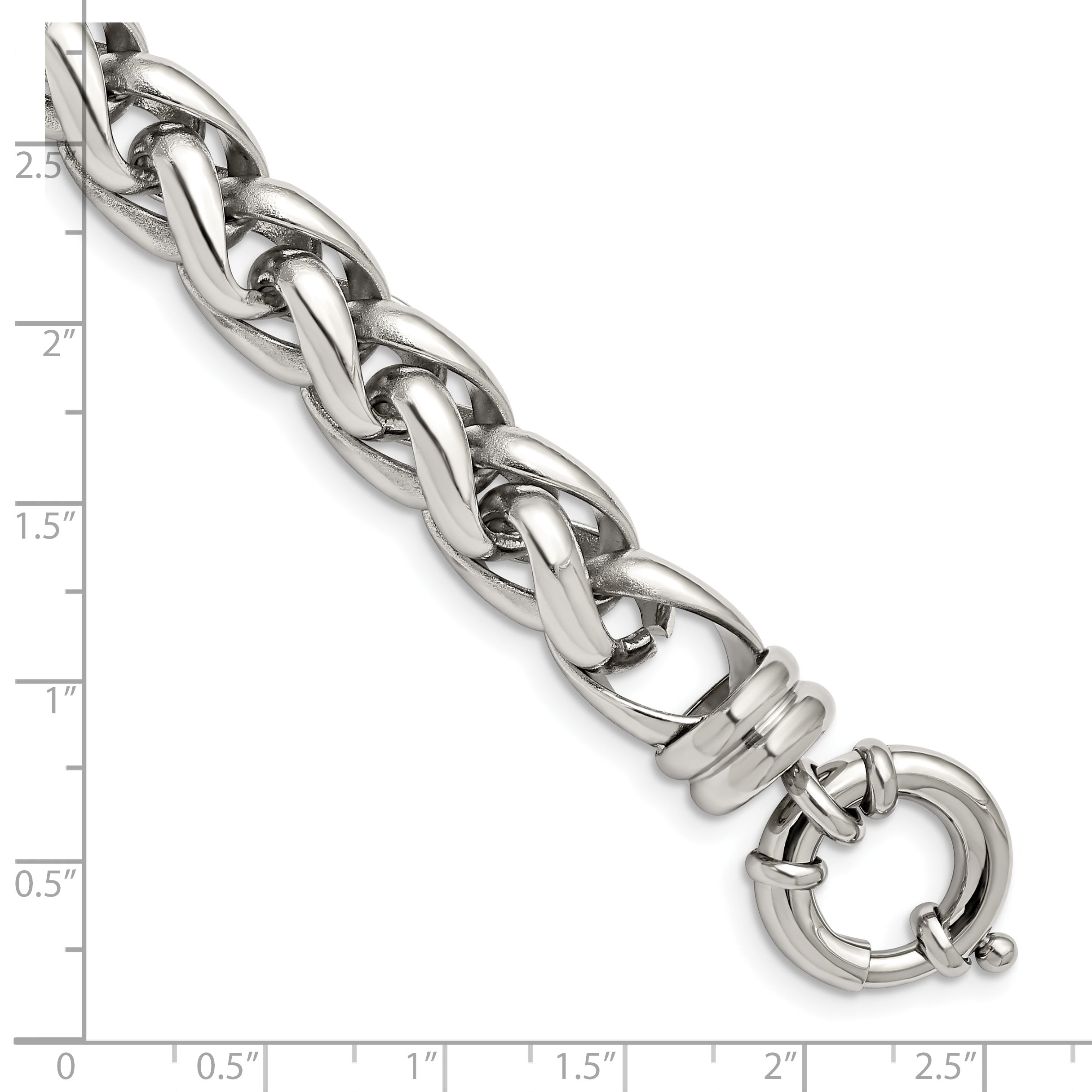 Chisel Stainless Steel Polished 8 inch Fancy Link Bracelet