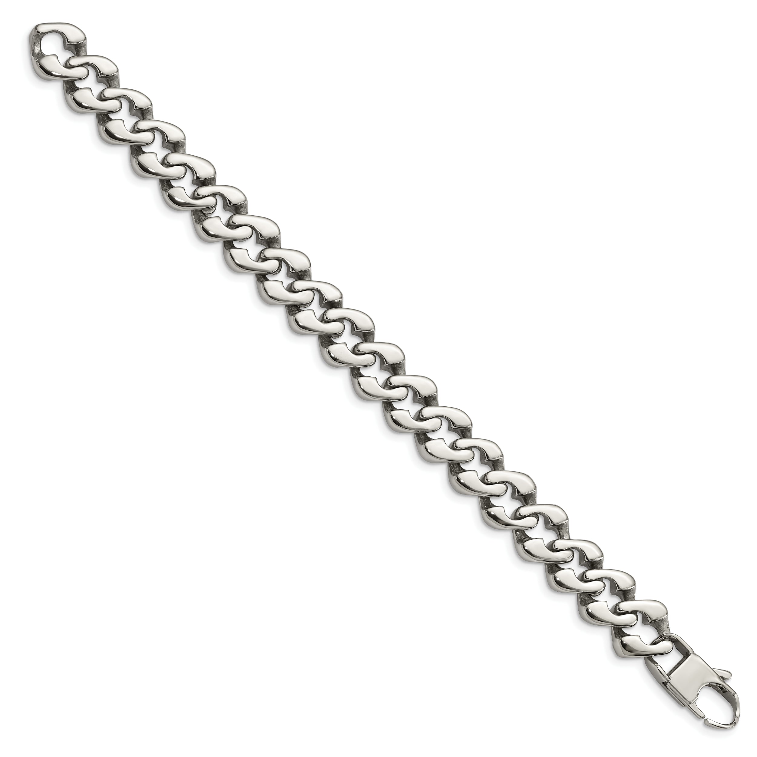 Chisel Stainless Steel Polished 8.5 inch Fancy Link Bracelet