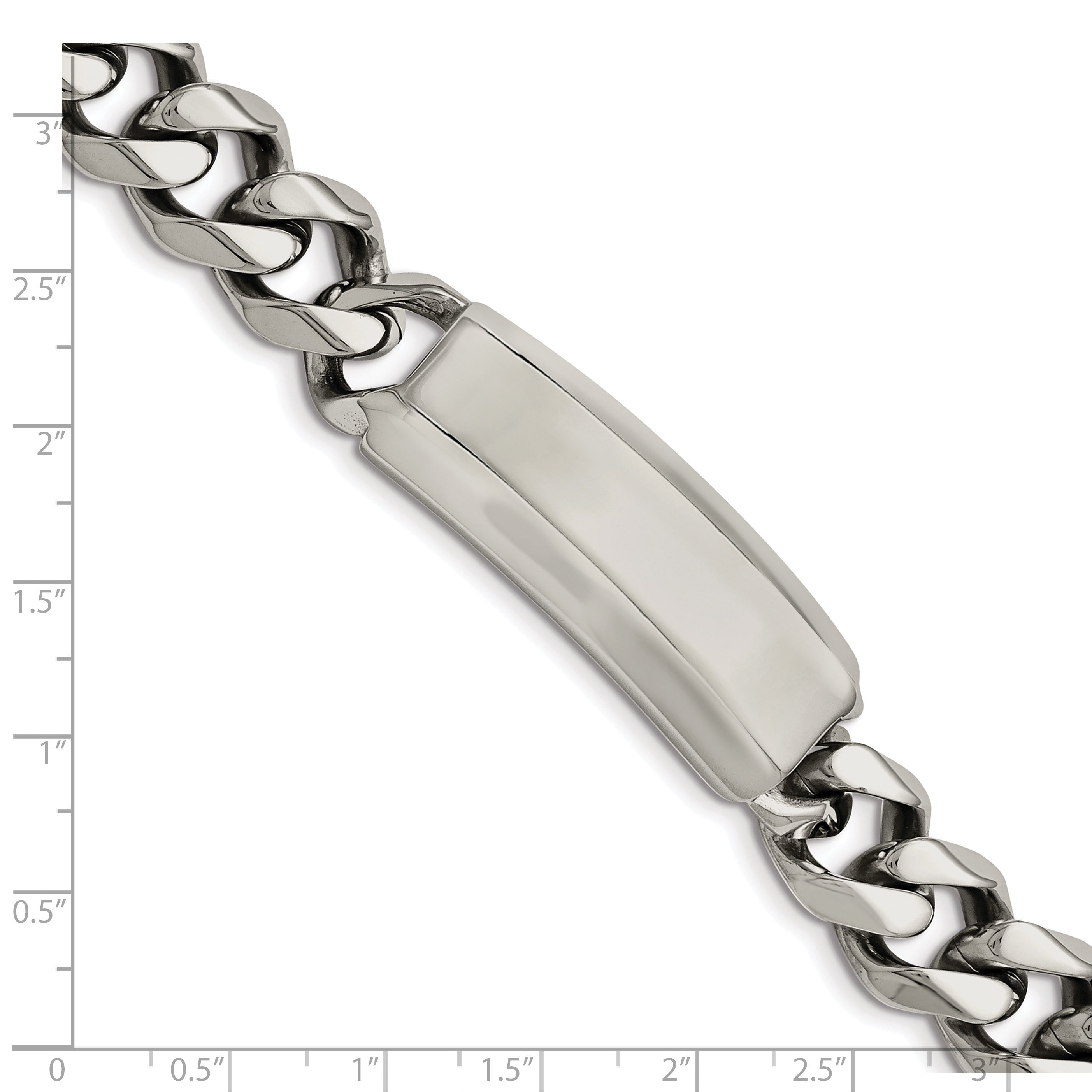 Chisel Stainless Steel Antiqued and Polished Curb Chain 8.75 inch ID Bracelet