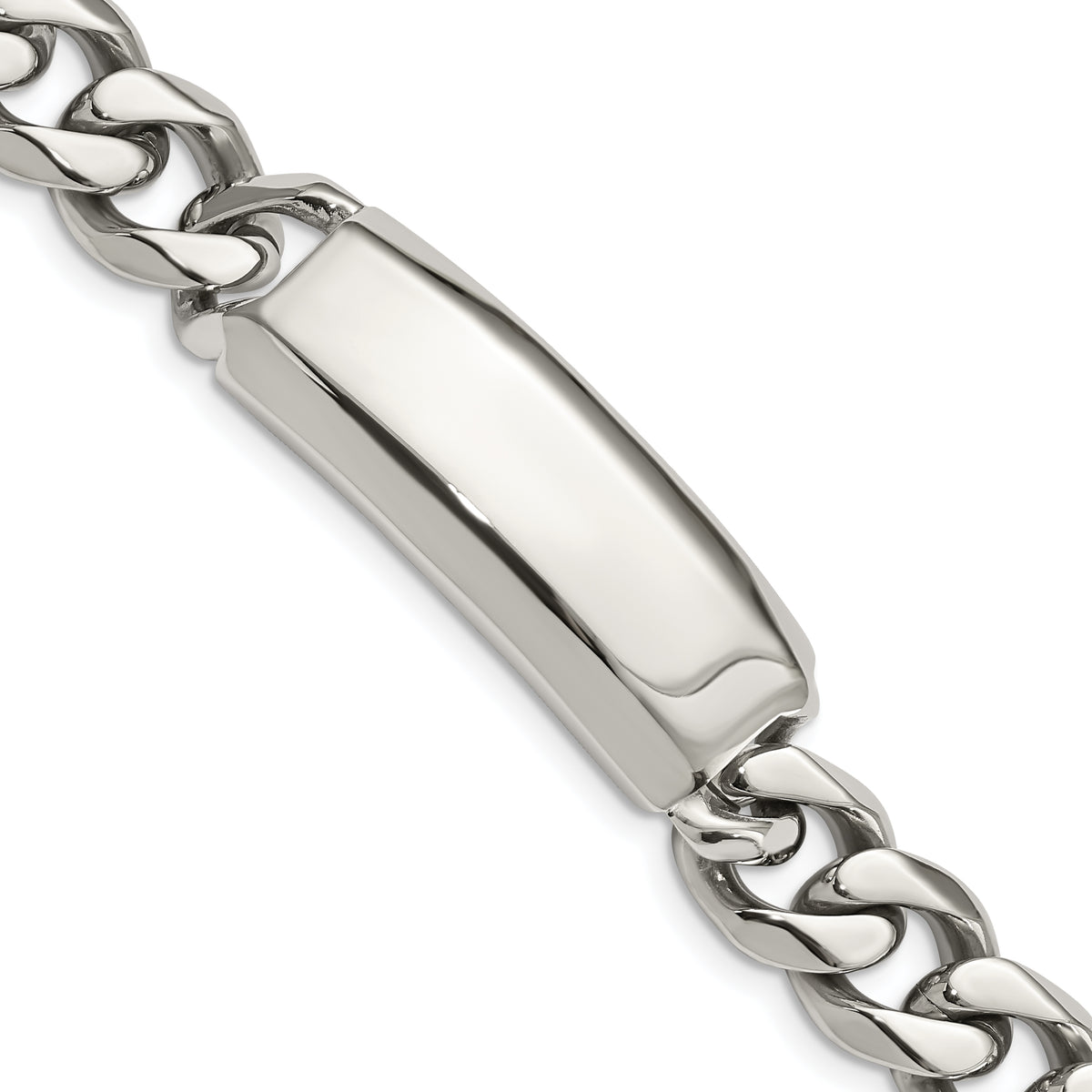 Chisel Stainless Steel Antiqued and Polished Curb Chain 8.75 inch ID Bracelet