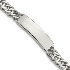 Chisel Stainless Steel Antiqued and Polished Curb Chain 8.5 inch ID Bracelet