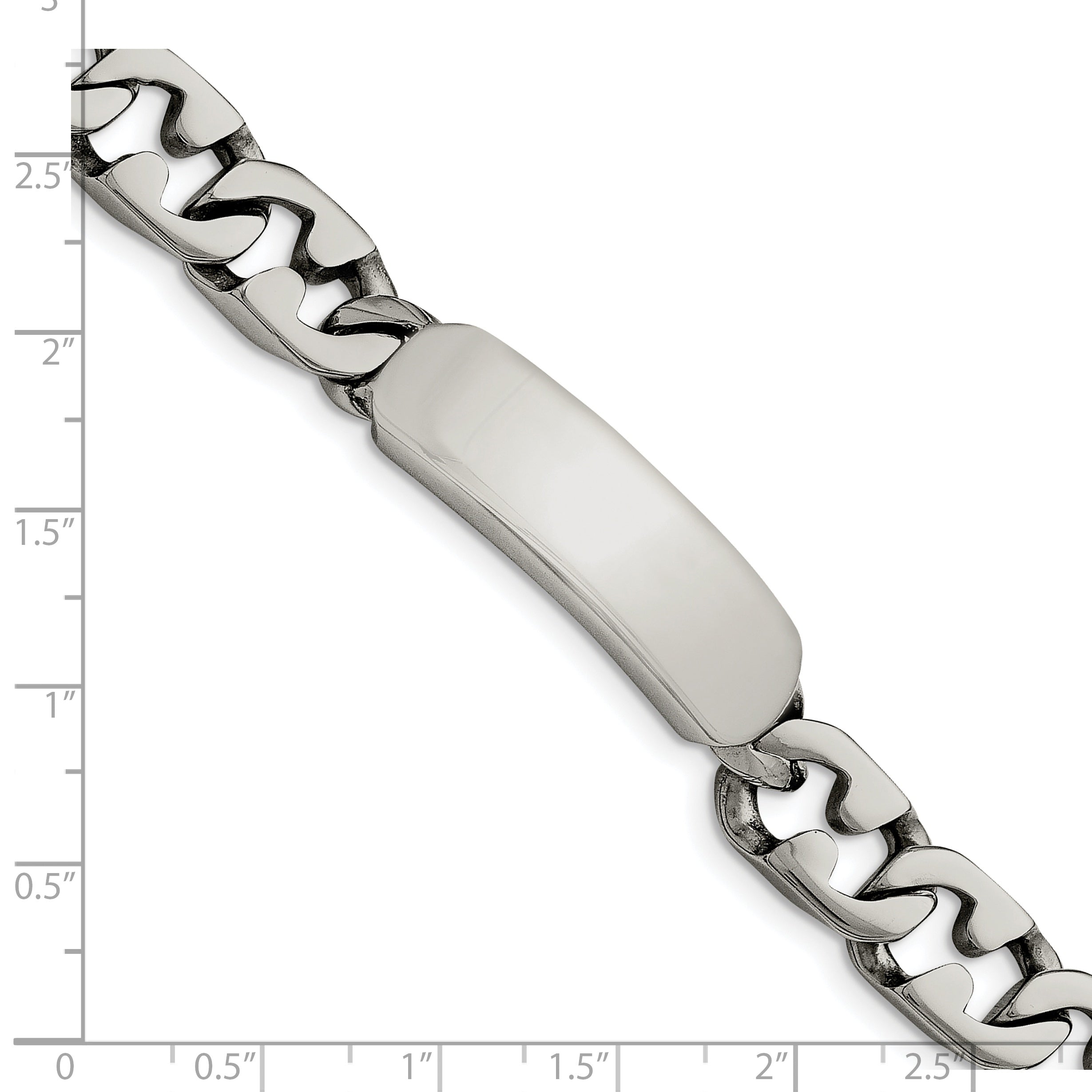 Chisel Stainless Steel Polished 8.5 inch ID Bracelet