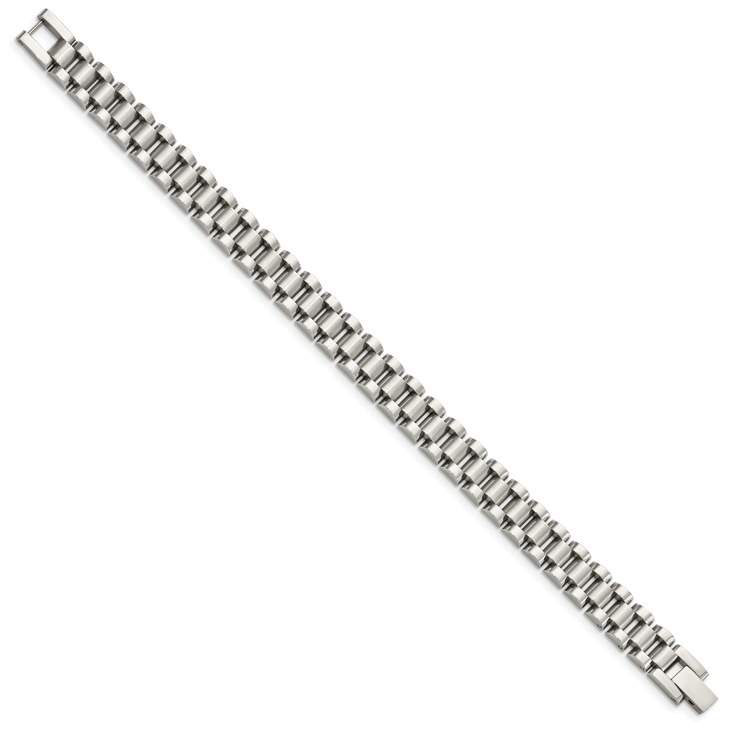 Chisel Stainless Steel Brushed and Polished 8.5 inch Link Bracelet