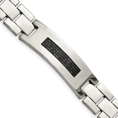 Chisel Stainless Steel Polished with 1/2 carat Diamond 8.25 inch Bracelet