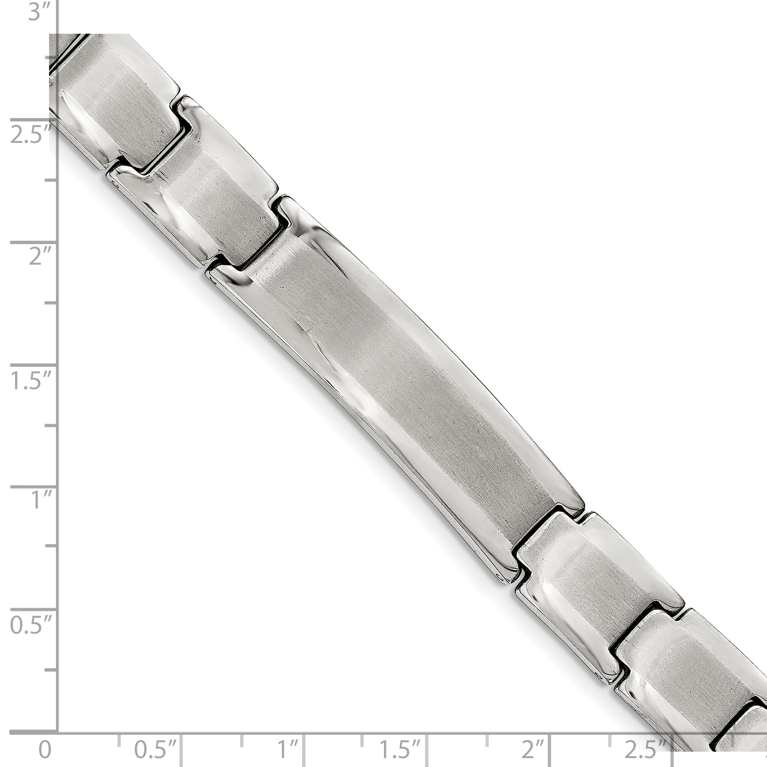 Chisel Stainless Steel Brushed and Polished 8.25 inch ID Bracelet