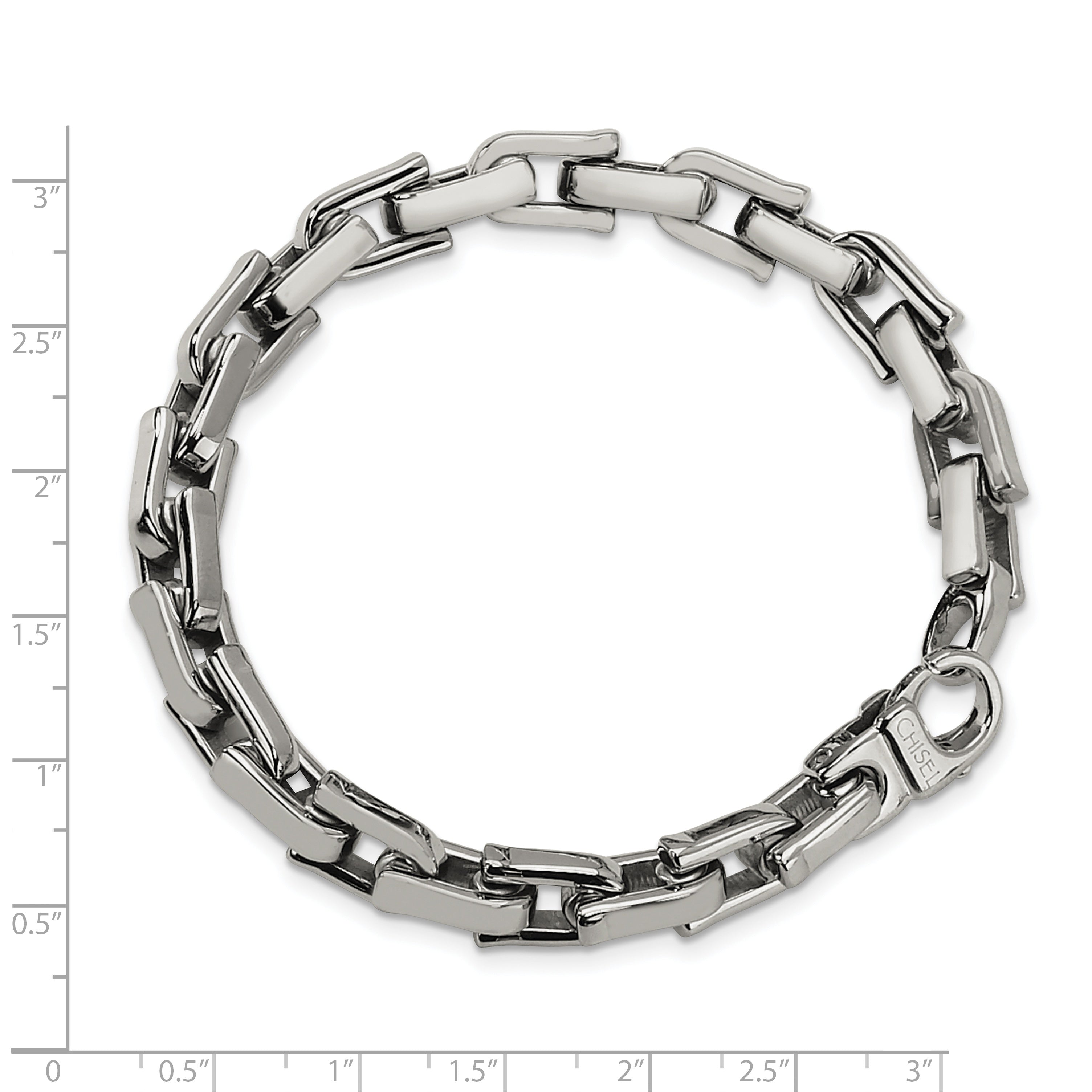 Chisel Stainless Steel Polished 8.5 inch Bracelet